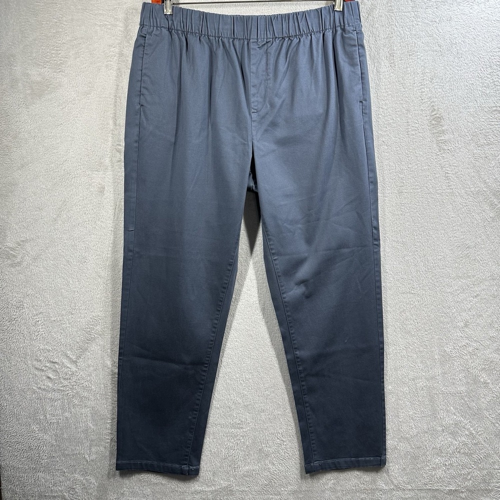 Rails Julian Faded Blue Pants Men's XL Drawstring Blue/Gray Pull On Chino